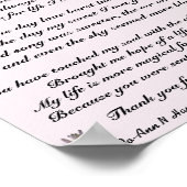 VIELEN DANK FÜR DIE LIEBE MIR POSTER (Ecke)