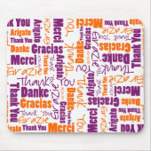 Vielen Dank für die mehrsprachige Typografie Word Mousepad (Vorne)