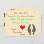 Vielen Dank für die Milch und Cookies von der Sant Einladung (Vorne/Hinten)