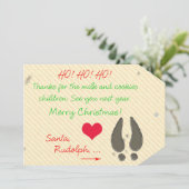 Vielen Dank für die Milch und Cookies von der Sant Einladung (Stehend Vorderseite)