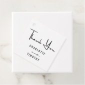 Vielen Dank für die minimale Script Schwarz-weiß W Geschenkanhänger (Beispiel)