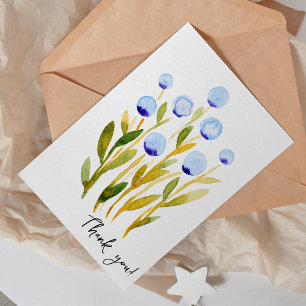 Vielen Dank für die minimalen blauen Blume Karte