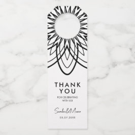 Vielen Dank für die minimalistische Schwarzweiß-Bl Flaschenanhänger