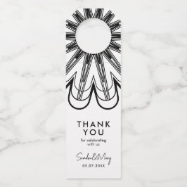 Vielen Dank für die minimalistische Schwarzweiß-Bl Flaschenanhänger