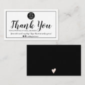 Vielen Dank für die minimalistische Weiße Ordnung Visitenkarte (Vorne/Hinten)