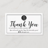 Vielen Dank für die minimalistische Weiße Ordnung Visitenkarte (Vorderseite)