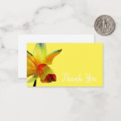 Vielen Dank für die moderne Daffodik Blume Aquarel Mitteilungskarte (Vorderseite/Rückseite Beispiel)
