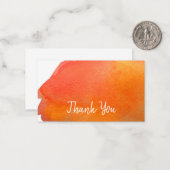 Vielen Dank für die moderne, einfache, orange Aqua Mitteilungskarte (Vorderseite/Rückseite Beispiel)