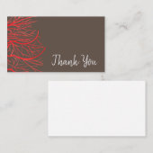 Vielen Dank für die moderne, einfache rote abstrak Mitteilungskarte (Vorne/Hinten)