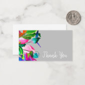 Vielen Dank für die moderne florale Aquarellkunst Mitteilungskarte (Vorderseite/Rückseite Beispiel)