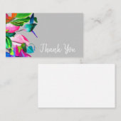 Vielen Dank für die moderne florale Aquarellkunst Mitteilungskarte (Vorne/Hinten)