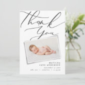 Vielen Dank für die moderne Geburtsankündigung von Ankündigung (Stehend Vorderseite)