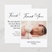 Vielen Dank für die moderne handgeschriebene Fotok Dankeskarte (Vorne/Hinten)