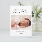 Vielen Dank für die moderne handgeschriebene Fotok Dankeskarte (Stehend Vorderseite)