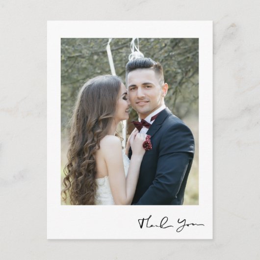 Vielen Dank für die moderne Hochzeit des vertikale Postkarte (Vorderseite)