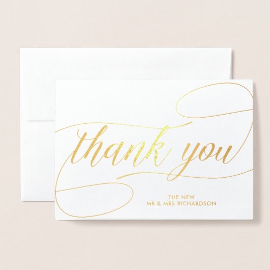 Vielen Dank für die moderne Kalligraphie mit Ihrem Folienkarte (Vorderseite mit Umschlag)