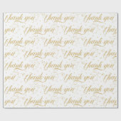 Vielen Dank für die moderne Typografie Gold Punkte Geschenkpapier (Flach)