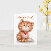 Vielen Dank für die Niedliche Katze Karte (Gelbe Blume)