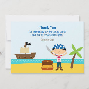 Vielen Dank für die Pirate Flat Card Dankeskarte