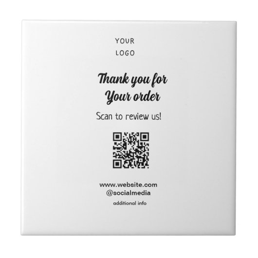 Vielen Dank für die Prüfung Ihrer Bestellung Überp Fliese (Vorderseite)