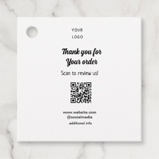 Vielen Dank für die Prüfung Ihrer Bestellung Überp Geschenkanhänger (Vorderseite)