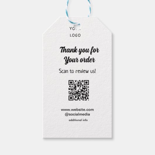 Vielen Dank für die Prüfung Ihrer Bestellung Überp Geschenkanhänger (Vorderseite)