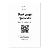 Vielen Dank für die Prüfung Ihrer Bestellung Überp Tischnummer (Vorderseite)