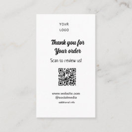 Vielen Dank für die Prüfung Ihrer Bestellung Überp Visitenkarte