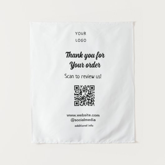 Vielen Dank für die Prüfung Ihrer Bestellung Überp Wandteppich (Vorderseite)