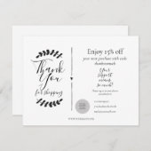 Vielen Dank für die Rabattkarte (Vorne/Hinten)