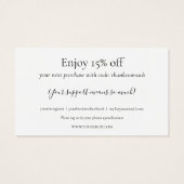 Vielen Dank für die Rabattkarte (Rückseite)