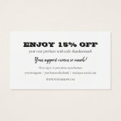 Vielen Dank für die Rabattkarte (Rückseite)