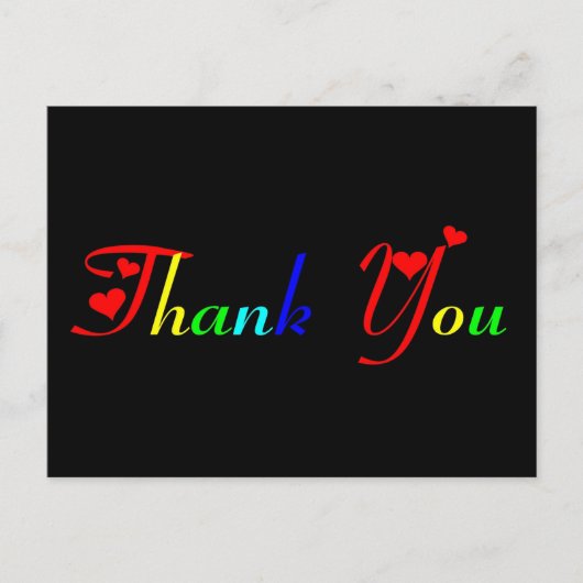 Vielen Dank für die Rainbow Colors Postkarte (Vorderseite)