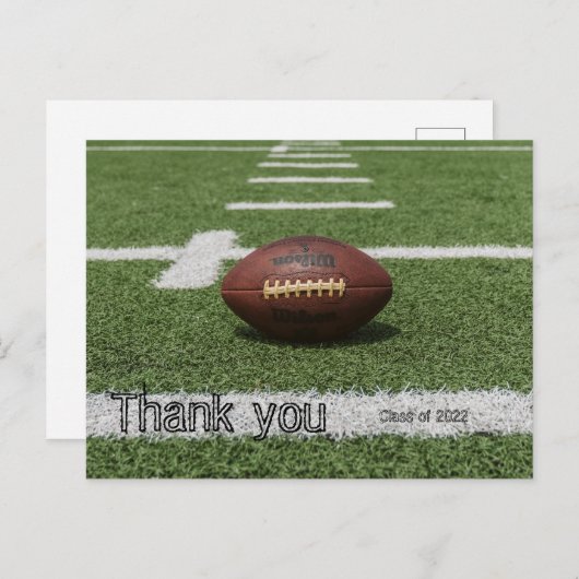 Vielen Dank für die Rugby-Ball-Klasse auf der Post Postkarte (Vorne/Hinten)