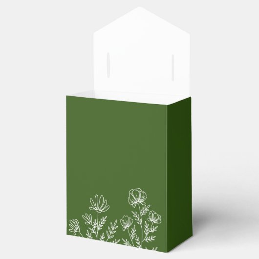 Vielen Dank für die Schachtel einfache olivgrün Geschenkschachtel (Geöffnet)
