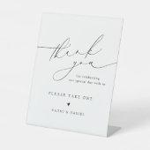 Vielen Dank für die Skript-Gastgeschenke Hochzeite Sockelschild (Vorderseite)