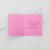 Vielen Dank für die Teilnahme an meinem Tanz-Erwäg Dankeskarte (Innenseite)