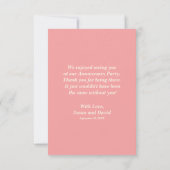 Vielen Dank für die Teilnahme an Party Cards zum J Dankeskarte (Rückseite)