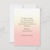 Vielen Dank für die Teilnahme an Party Cards zum J Dankeskarte (Rückseite)