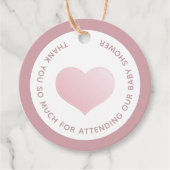 VIELEN DANK FÜR DIE TEILNAHME UNSERES BABY SHOWER GESCHENKANHÄNGER (Vorderseite)