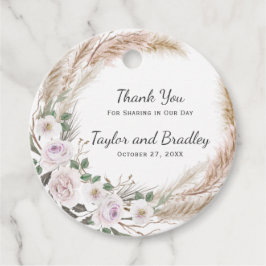 Vielen Dank für die tropische Flora Pampas Grass, Geschenkanhänger