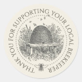 Vielen Dank für die Unterstützung der lokalen Imke Runder Aufkleber (Vorderseite)