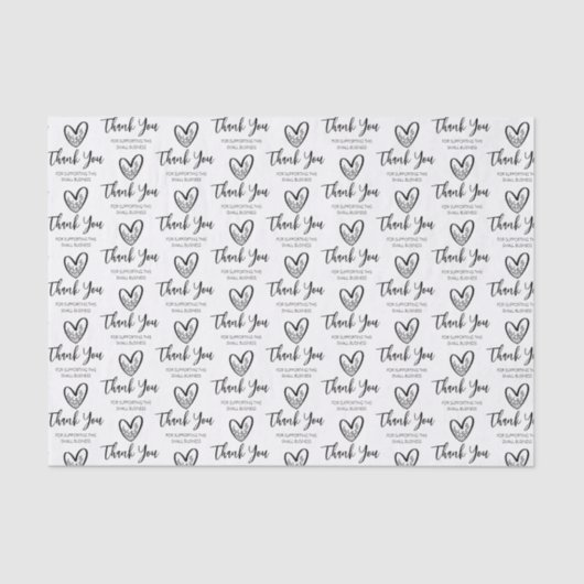 Vielen Dank für die Unterstützung dieses kleinen U Seidenpapier (Vorderseite)