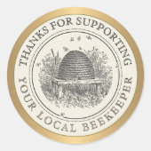 Vielen Dank für die Unterstützung Ihrer lokalen Im Runder Aufkleber (Vorderseite)