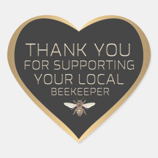 Vielen Dank für die Unterstützung Ihres lokalen Im Herz-Aufkleber (Vorderseite)