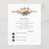 Vielen Dank für die Unterstützung meiner Karte für (Rückseite)