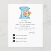 Vielen Dank für die Unterstützung meiner Karte für (Rückseite)