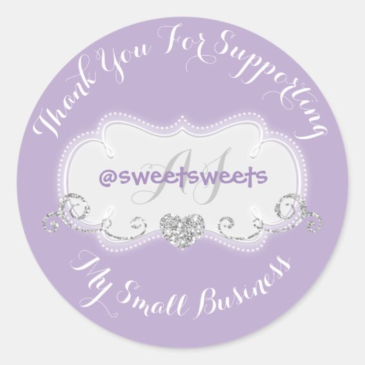 Vielen Dank für die Unterstützung meines Business  Runder Aufkleber (Vorderseite)