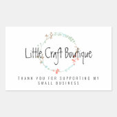 Vielen Dank für die Unterstützung meines kleinen U Rechteckiger Aufkleber (Vorderseite)