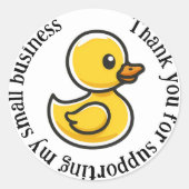 Vielen Dank für die Unterstützung meines kleinen U Runder Aufkleber (Vorderseite)